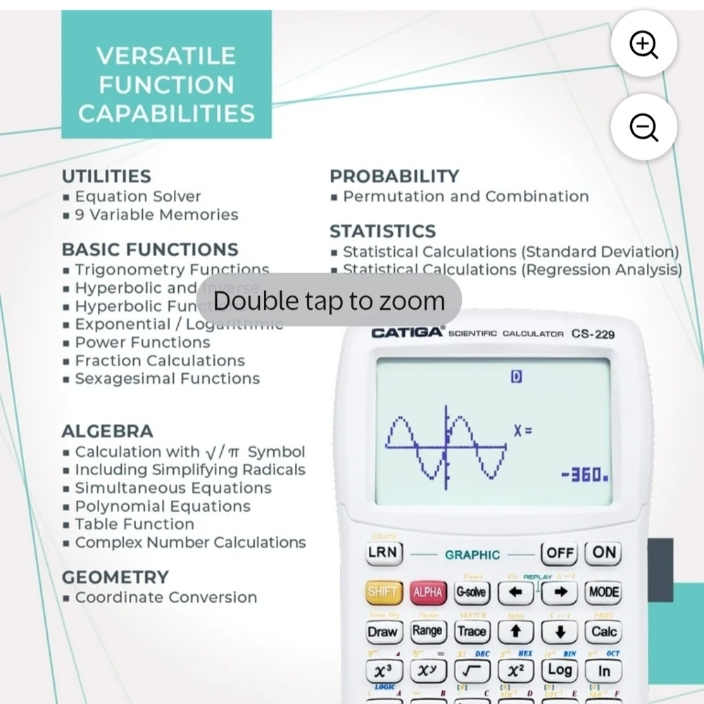 CS-229 White Scientific Calculator